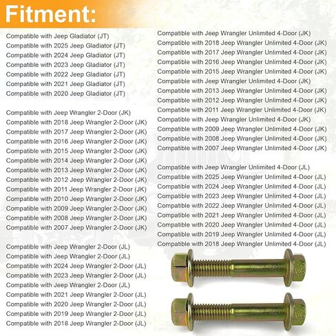 Sway Bar Lower Link Bolts Compatible with Jeep Wrangler JK/JL & Gladiator JT Replaces 6512602AA, 6104242AA, 6104718AA in Saudi Arabia