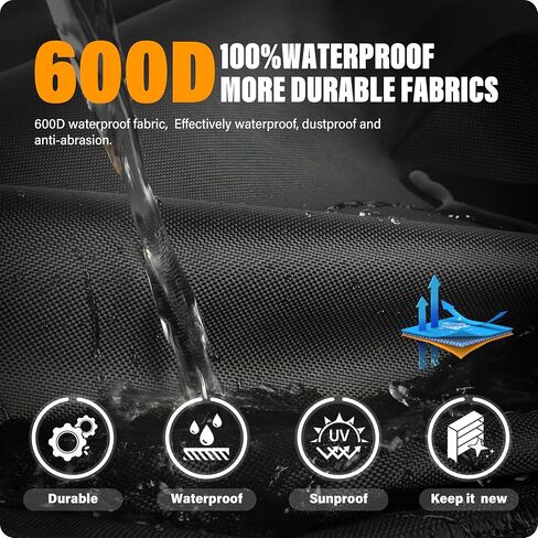 غطاء منظم للمعدات الرياضية للجراج، حماية من جميع الأحوال الجوية لتخزين المرآب والمعدات الرياضية - 91.44 سم طولًا × 45.72 سم عرضًا × 114.36 سم ارتفاعًا (الغطاء فقط) in Kuwait