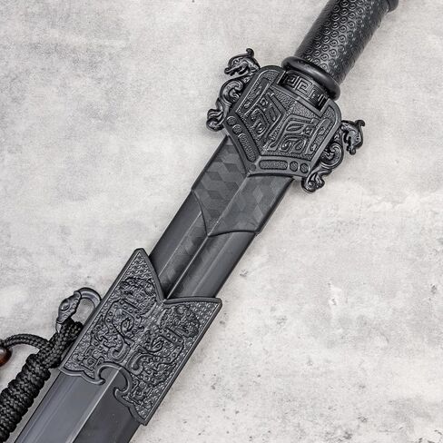 سيف تشينغ الصيني من مادة البولي بروبيلين سيف طويل مع صلابة عالية للتدريب سكين الساموراي تدريب السيف التنين نمط مقبض ديكور 39 بوصة in Kuwait