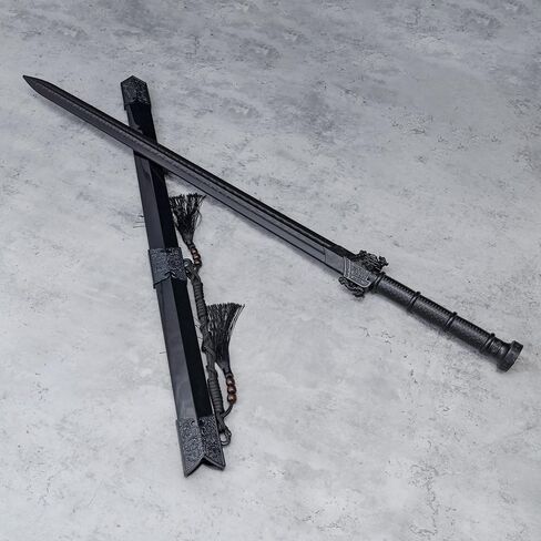 سيف تشينغ الصيني من مادة البولي بروبيلين سيف طويل مع صلابة عالية للتدريب سكين الساموراي تدريب السيف التنين نمط مقبض ديكور 39 بوصة in Kuwait