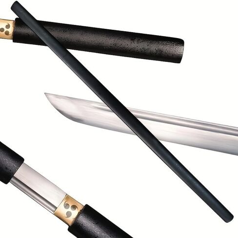 سيف الساموراي الياباني المصنوع يدويًا، من الفولاذ الكربوني 1095، كامل التانغ، مع غمد، للفنون القتالية والجمع والعرض in Kuwait