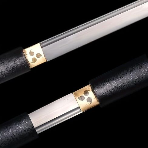 سيف الساموراي الياباني المصنوع يدويًا، من الفولاذ الكربوني 1095، كامل التانغ، مع غمد، للفنون القتالية والجمع والعرض in Kuwait