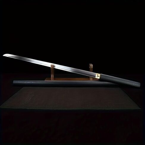 سيف الساموراي الياباني المصنوع يدويًا، من الفولاذ الكربوني 1095، كامل التانغ، مع غمد، للفنون القتالية والجمع والعرض in Kuwait