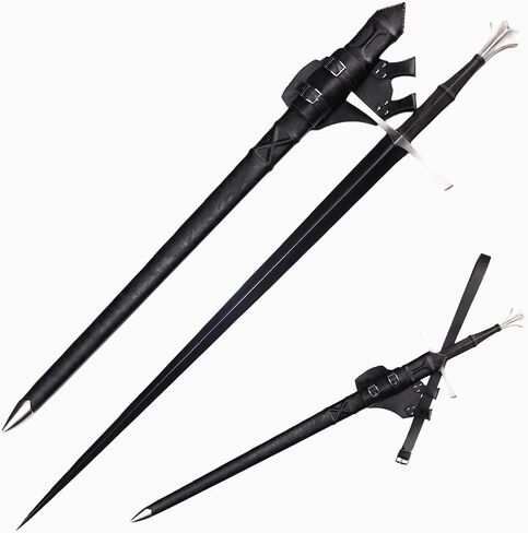 SV Western Medieval Sword, Full Tang Tempered Handmade Real Sword, Manganese Steel Sharp 50.4 inches, Display, Collection, Gift in Kuwait