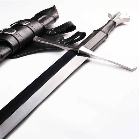 SV Western Medieval Sword, Full Tang Tempered Handmade Real Sword, Manganese Steel Sharp 50.4 inches, Display, Collection, Gift in Kuwait