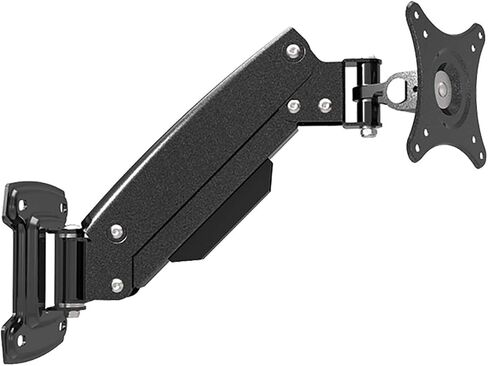 TV Bracket Tv Wall Mount Monitor Wall Mount Bracket, Fits 17 to 27 Inch Screen, Black Height (Two Cross arm in Saudi Arabia