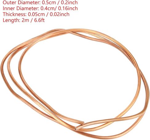 FTVOGUE T2 Soft Copper Coil Tube, 5mm Outer Diameter, 4mm Inner Diameter, Ideal for Refrigeration and Electrical Applications in Saudi Arabia