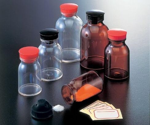 Powdered Medicine Bottle 300mL Brown Black Cap in Kuwait