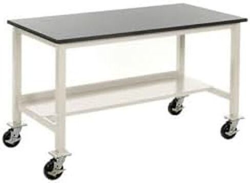 60 x 36 in. Mobile Phenolic Resin Safety Edge Lab Bench - Tan in Saudi Arabia