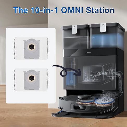 24 قطعة من قطع الغيار لـ Ecovacs Deebot T30C Omni/ T30C Omni Gen2/ T30C Pro Omni Robot طقم ملحقات المكنسة الكهربائية، 1 فرشاة رئيسية، 6 فرشاة جانبية، 4 فلتر، 6 وسادة ممسحة، 6 أكياس غبار in Kuwait