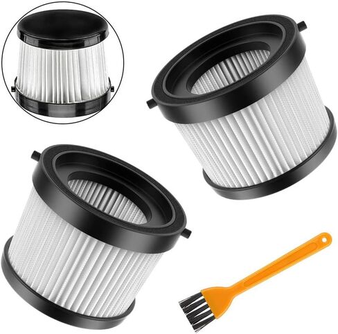 قطعتان من قطع غيار فلتر HEPA لأجزاء المكنسة الكهربائية المحمولة اللاسلكية DEWALT DCV501HB 20 فولت مع حشية سوداء، قابلة للغسل وإعادة الاستخدام، مقارنةً بالجزء DCV5011H in Kuwait