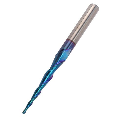 Eujgoov Tapered Ball End Mill, 2 Flute Carbide Tool, 1/4 Inch Shank, for CNC Milling Stainless Steel Alloy Tool Steel Hardwood in Saudi Arabia