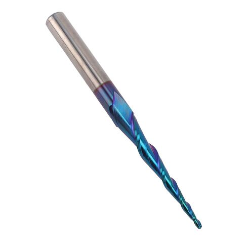 Eujgoov Tapered Ball End Mill, 2 Flute Carbide Tool, 1/4 Inch Shank, for CNC Milling Stainless Steel Alloy Tool Steel Hardwood in Saudi Arabia
