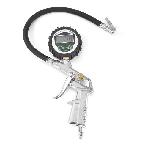 مجموعة ملحقات الضاغط - مقياس ضغط الإطارات الرقمي مع منفاخ ومسدس نفخ وخرطوم هواء للشاحنة/السيارة/سيارات الدفع الرباعي/RV/الدراجات النارية/الدراجات الهوائية/الكرات/المراتب إلخ. in Kuwait