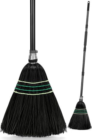 Heavy-Duty Outdoor Broom with Stiff Bristles, Outside Large Commercial Brooms with 60 Inch Long Handle for Sweeping Outdoor Garage Yard Patio Commercial Industrial in Kuwait