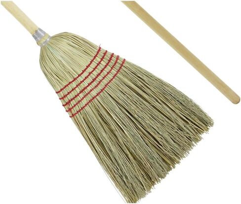 Flagged Bristle Parlor Broom Maid Broom with Wooden Handle in Kuwait