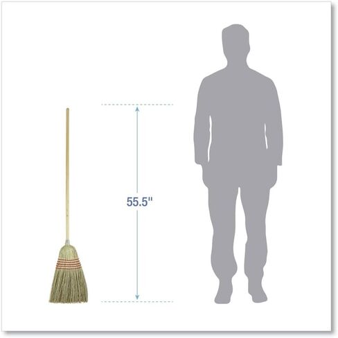 Flagged Bristle Parlor Broom Maid Broom with Wooden Handle in Kuwait