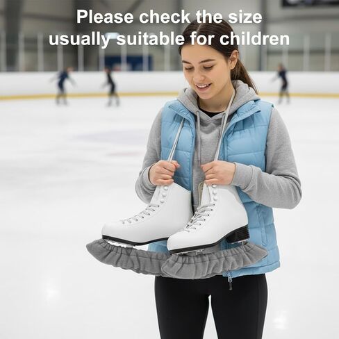 Nogeqi Ice Skate Blade Covers, Ice Skate Covers, Sports Blade Cover, Ice Skate Guards Protector for Hockey Skates, Figure Skate and Ice Skates, Grey in Saudi Arabia