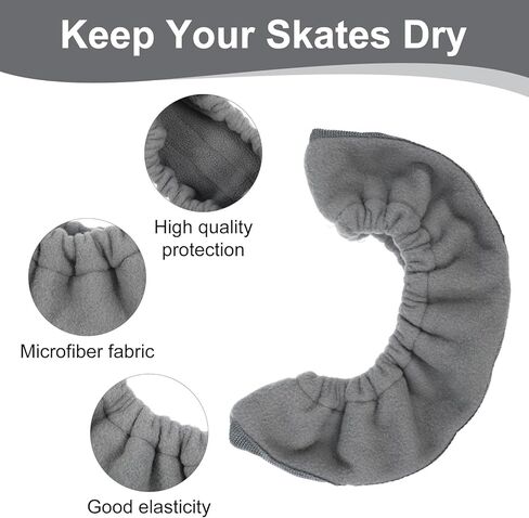 Nogeqi Ice Skate Blade Covers, Ice Skate Covers, Sports Blade Cover, Ice Skate Guards Protector for Hockey Skates, Figure Skate and Ice Skates, Grey in Saudi Arabia