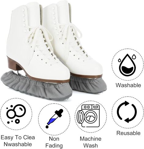 Nogeqi Ice Skate Blade Covers, Ice Skate Covers, Sports Blade Cover, Ice Skate Guards Protector for Hockey Skates, Figure Skate and Ice Skates, Grey in Saudi Arabia