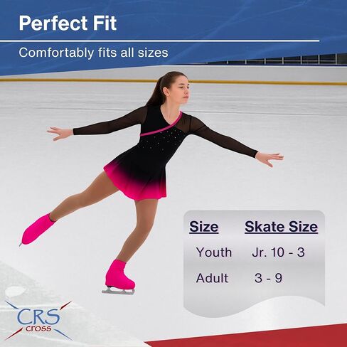 CRS Cross Skating Boot Covers Lycra Ice Skate Covers. Performance Ready Protection for Figure Skates, Ice Skating, Roller Skates. (Light Tan, Youth) in Kuwait