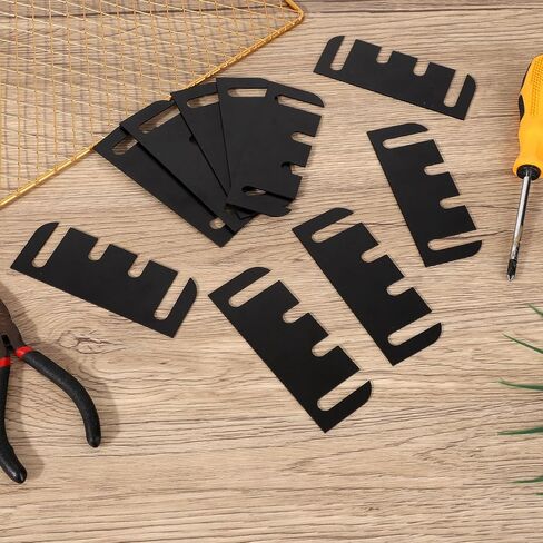10pcs Door Hinge Shims, 10.16cm/4in PVC Hinge Shims Adjustable Spacer for Doors Filling Gaps Align for Repair Kit (Black) in Saudi Arabia