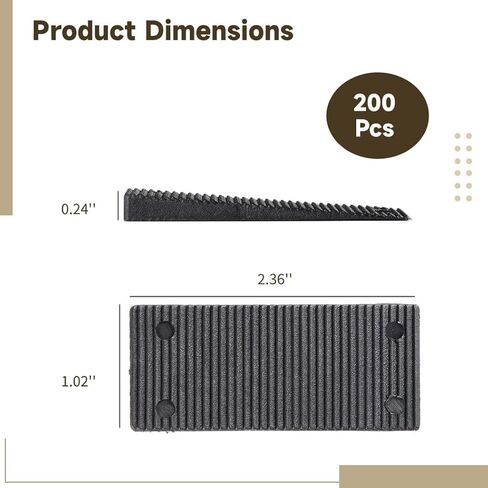 200 Shims for Furniture Leveling, Plastic Wedge Levelers for Cabinets, Tables, Refrigerators, Beds in Saudi Arabia