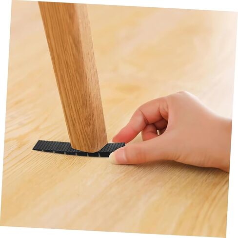 POPETPOP 20pcs Heavy Duty Furniture Wedges Leveling Shims Table Leg Levelers PP Material Black for Home Improvement Prevent Wobbly Tables and Secure Furniture Stability in Saudi Arabia