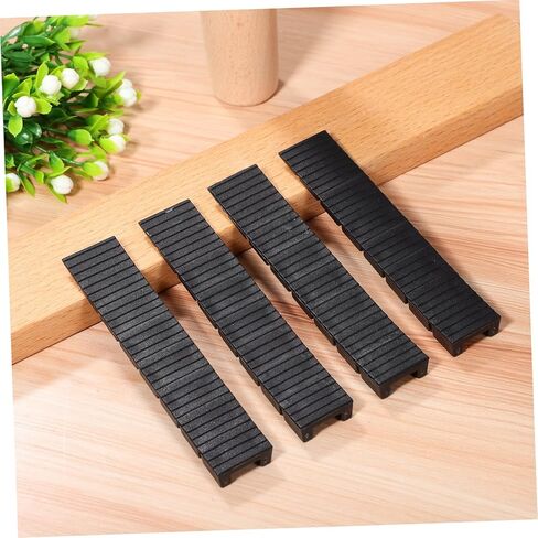 POPETPOP 20pcs Heavy Duty Furniture Wedges Leveling Shims Table Leg Levelers PP Material Black for Home Improvement Prevent Wobbly Tables and Secure Furniture Stability in Saudi Arabia