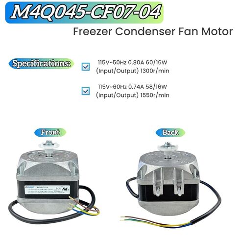 for ebm-papst M4Q045-CF07-04 Freezer Condenser Fan Motor, 115V AC Fan Motor compatible with Qideyipe ,0.80/0.74A 50Hz/60Hz 1550RPM, Refrigerator Cover Pole Motor M4Q045-CF07-04 in Saudi Arabia