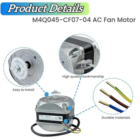 for ebm-papst M4Q045-CF07-04 Freezer Condenser Fan Motor, 115V AC Fan Motor compatible with Qideyipe ,0.80/0.74A 50Hz/60Hz 1550RPM, Refrigerator Cover Pole Motor M4Q045-CF07-04 in Saudi Arabia