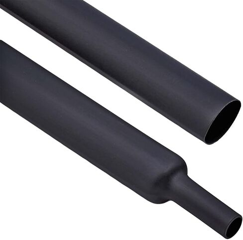 Electriduct 1" Dual Wall Heat Shrink Tubing Marine Grade Adhesive Lined Waterproof Insulation Tube Shrinkable Wrap 3:1 Ratio (25mm) Black 16" Length (3 Pack) in Saudi Arabia