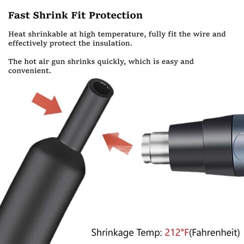 1.5 Inch(39MM) Heat Shrink Tubing - 2:1Ratio Waterproof Heat Shrink Tubing，Dual Wall Adhesive Lined Marine Grade Heat Shrink Tubing - Red - 10FT in Kuwait