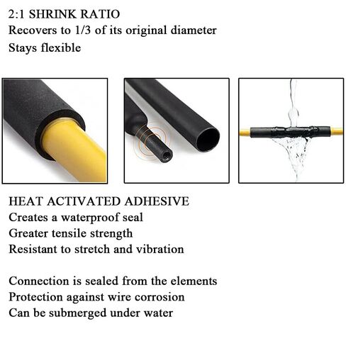 1.5 Inch(39MM) Heat Shrink Tubing - 2:1Ratio Waterproof Heat Shrink Tubing，Dual Wall Adhesive Lined Marine Grade Heat Shrink Tubing - Red - 10FT in Kuwait