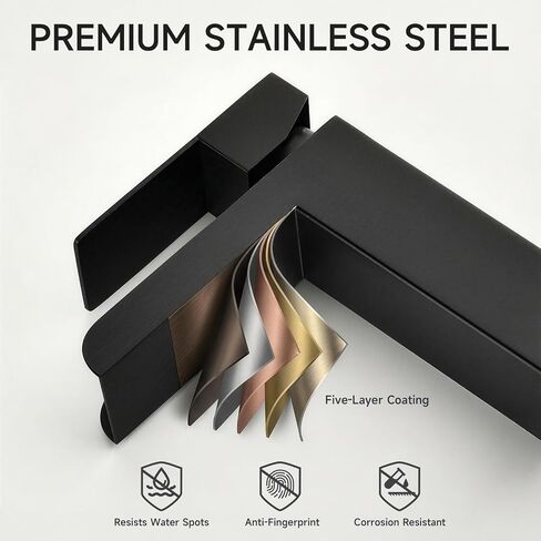 صنبور حمام شلال أسود طويل القامة، صنبور حوض سفينة هانلد واحد مع صنبور شلال، صنابير حمام لفتحة واحدة، صنبور خلاط مرحاض RV مع تصريف منبثق وخراطيم KMBF015B in Kuwait