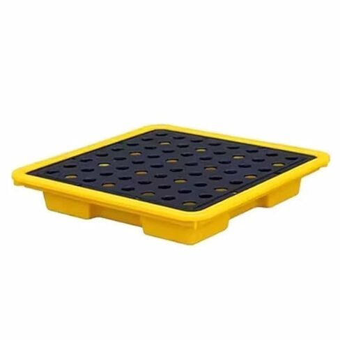 Heavy-Duty Spill Containment Pallet with Forklift Pockets, Modular Secondary Containment Pallet for Garage, Kitchen, Basement & Industrial Storag(33.5x33.5x5.5cm) in Saudi Arabia