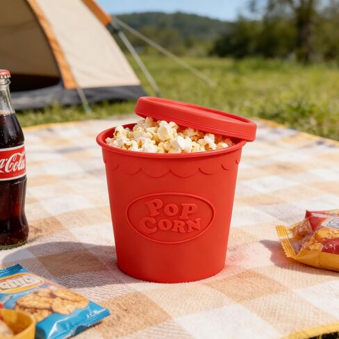 Reusable Silicone Popcorn Bucket Party Snack Container Movie Night Favor in Saudi Arabia