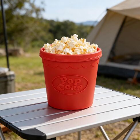 Reusable Silicone Popcorn Bucket Party Snack Container Movie Night Favor in Saudi Arabia