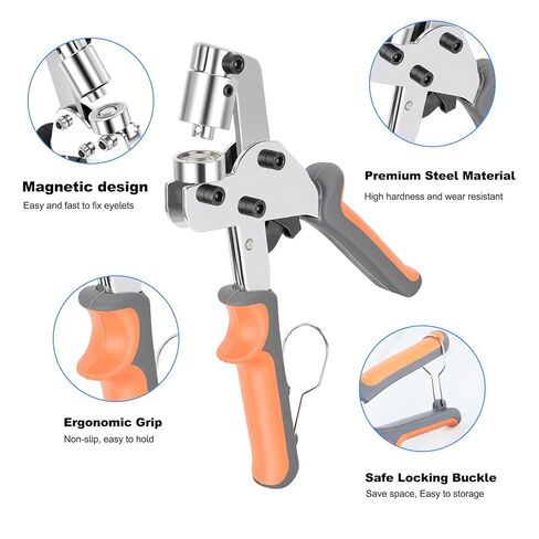 مجموعة أدوات جروميت شديدة التحمل - 600 مجموعة حلقات تثبيت 3/8 بوصة، أداة ثقوب ضغط يدوية مع ثقب لنسيج القنب، لافتة جلدية، خيام قماشية من الفينيل (600 مجموعة 3/8 بوصة - فضي وذهبي) in Kuwait