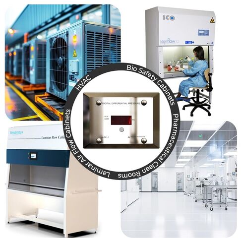 Clean Room Digital Differential Pressure Indicator Transmitter (Range: 0 to 100 Pascals) Along with Calibration Certificate and 12 Months Manufacturing Warranty Model: AI-DP1-LED in Kuwait