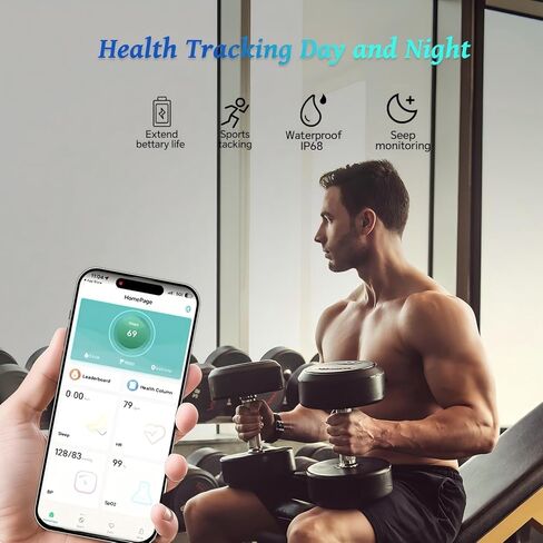 حلقة ذكية للنساء والرجال، حلقة تتبع اللياقة البدنية مع معدل ضربات القلب، مراقبة النوم، أكسجين الدم، عد الخطوات لنظامي iOS وAndroid، بدون رسوم اشتراك، مقاومة للماء (أسود، 11) in Kuwait