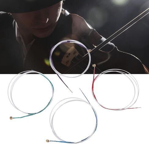 Viola Strings, 4 Pcs Viola String Replacement Set, Metal Viola Strings Accessories for Distinguishing Strings, Easy Installation and Tuning in Saudi Arabia