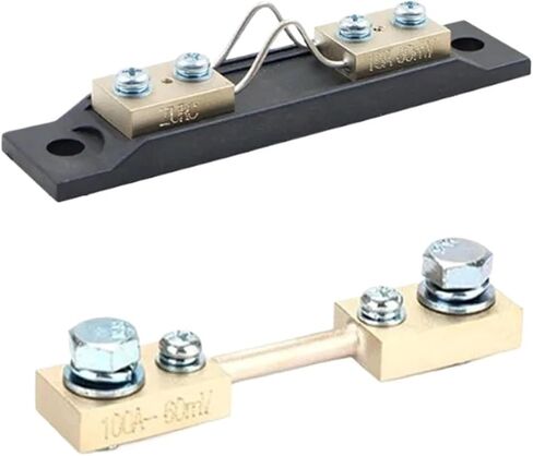 CG 5pcs FL-2D DIN43703 1A 5A 10A 25A 30A 50A 100A 150A 60mV 100mV for Current Measure Brass Resistor DC Shunts with Base Shunt(50A) in Saudi Arabia
