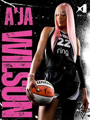 A'ja Wilson A'One Las Vegas Aces WNBA Basketball Poster Large 18x24 inches, Gloss Finish in Saudi Arabia