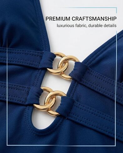Blue Ring Strap Swimsuit, M in Saudi Arabia