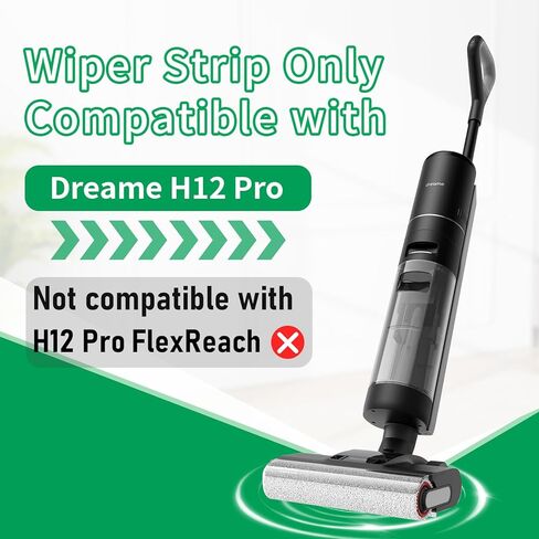 شريط ممسحة بديل للفراغ H12 Pro متوافق مع المكانس الكهربائية اللاسلكية Dreame H12 Pro، ملحقات المكنسة الكهربائية الرطبة والجافة in Kuwait