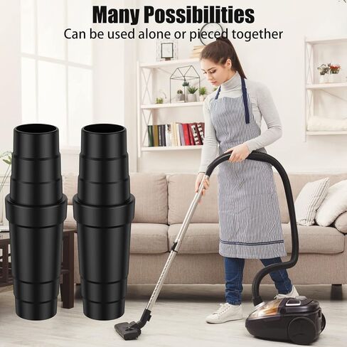 2Pcs Vacuum Cleaner Adapter Universal Vacuum Hose Adapter Professional Extraction Hose Adaptor Replacement Wet Dry Cleaner Attachment Converter for Tool in Saudi Arabia