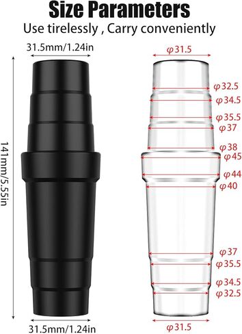 2Pcs Vacuum Cleaner Adapter Universal Vacuum Hose Adapter Professional Extraction Hose Adaptor Replacement Wet Dry Cleaner Attachment Converter for Tool in Saudi Arabia