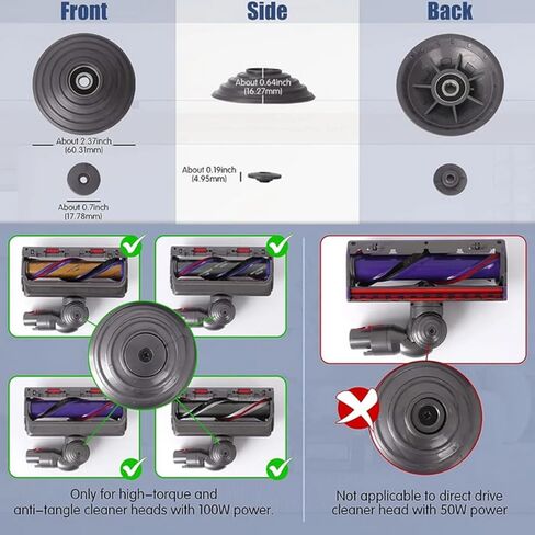 for Dyson Direct Drive Cleaner Head Wheels Replacement Parts,V-Ball Cleaner Head Replacement Parts for Dyson V10 V11 V15 100W High Torque Vacuum Cleaner in Kuwait