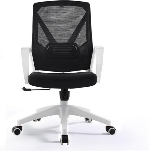 Classic Fashion Adjustable Swivel Office Chair Ergonomic Mid-Back Mesh Rolling Work Swivel Task Chairs with Wheels Study Conference ChairBackrest Desk Task Chair(Beige) in Kuwait